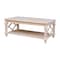International Concepts Rectangle Josephine Solid Wood Coffee Table with Shelf, 50X26X20, Wood, Unfinished OT-19C - alternate 1